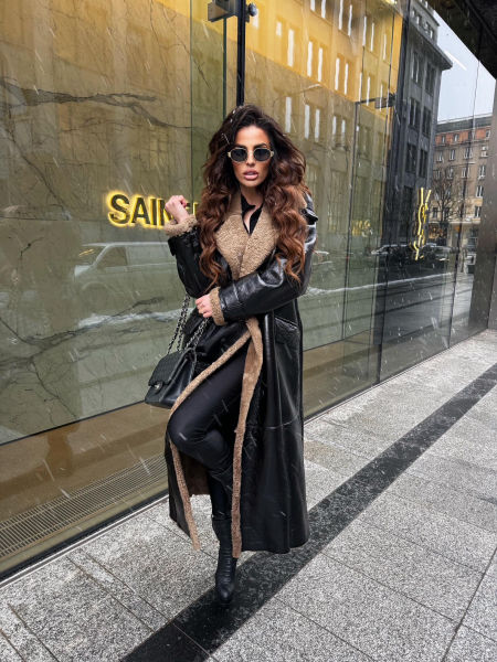 Długi kożuch prada